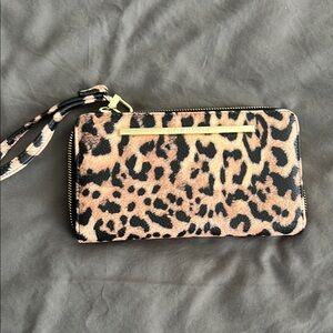 Steve Madden Leopard Print Wristlet